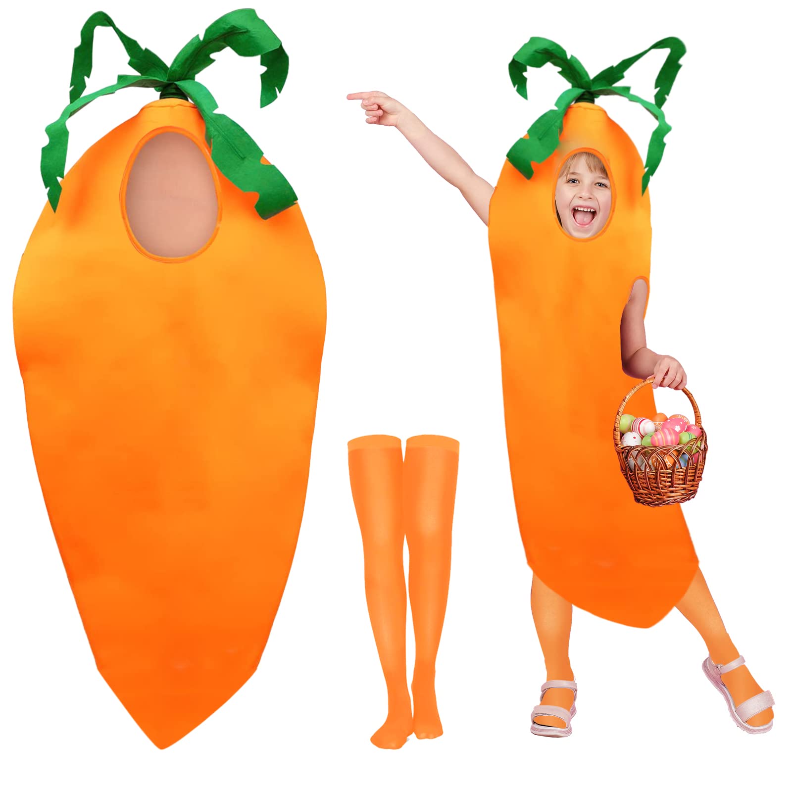 CAMDUCK Easter Carrot Costume Cosplay Vegetable Costume for Women Men