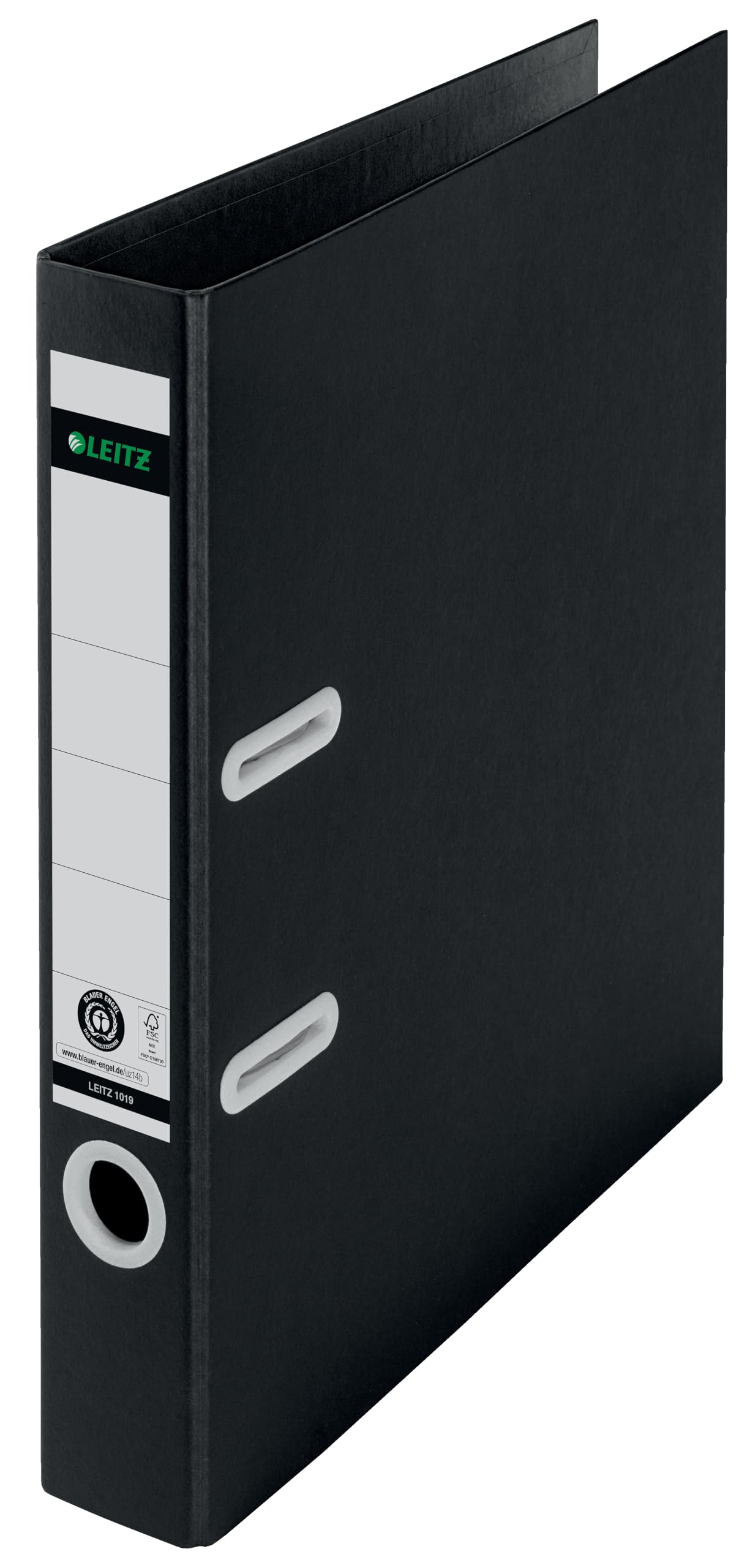 Leitz 180° Lever Arch File, A4, 50mm spine width, 100% Recyclable, Eco Friendly, Premium Quality, Recycle Range, 10190095, Black