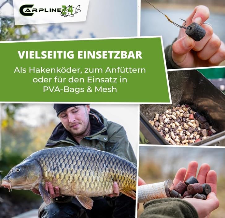 Halibut Pellet Mix - 10 Kg - 2-20 mm - Karpfenfutter zum Anfüttern & Angeln von Karpfen, Carp Baits, Futterpellets als Angelköder, Verschiedene Partikelgrößen