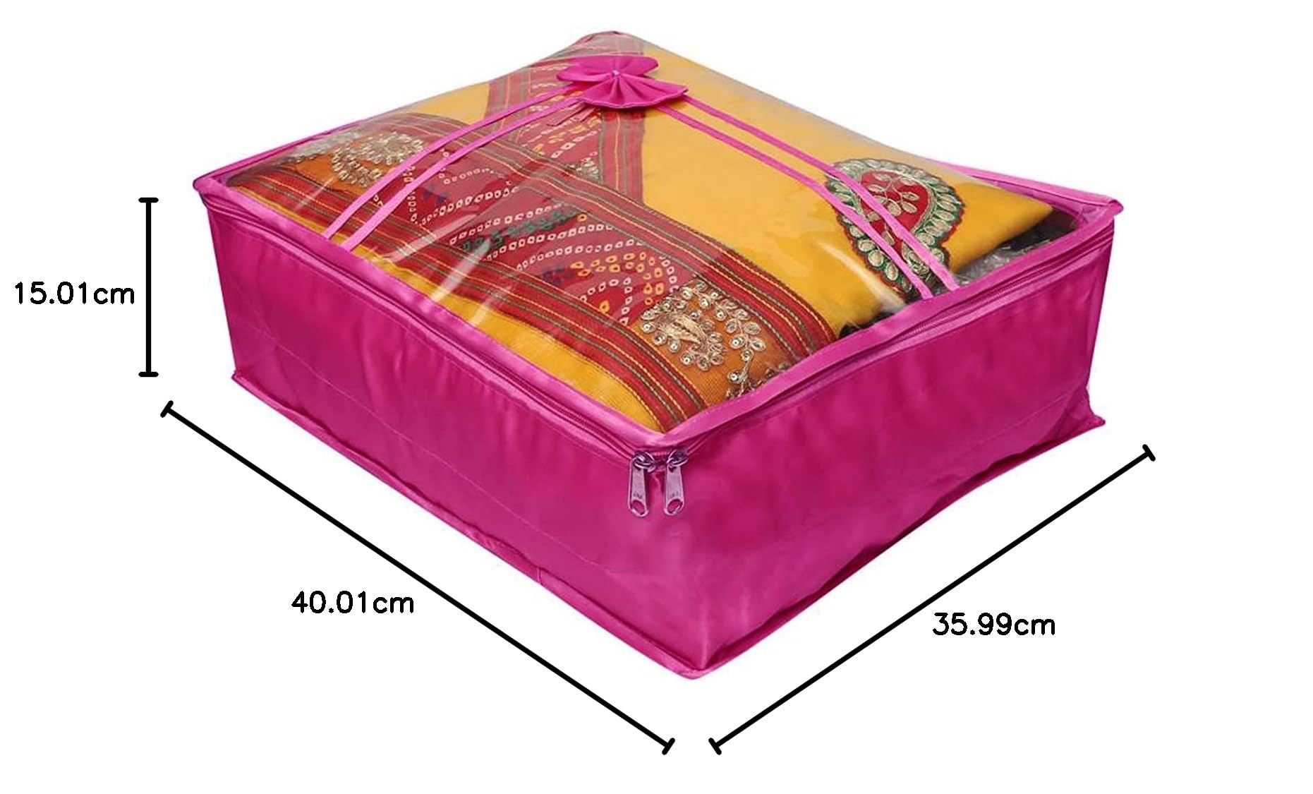 atorakushon Set di 12 sacchetti in tessuto satinato, con finestra trasparente, extra large, organizer per abiti da guardaroba (viola)