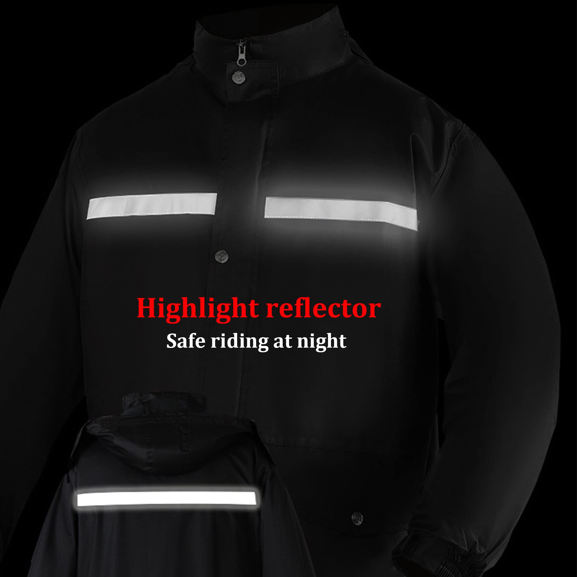 Traje de Lluvia Impermeable para Hombres y Mujeres, Equipo de Lluvia a Prueba de Viento Ropa de Trabajo (Chaqueta con Capucha & Pantalones) Conjuntos para Ciclismo Senderismo Camping Pesca