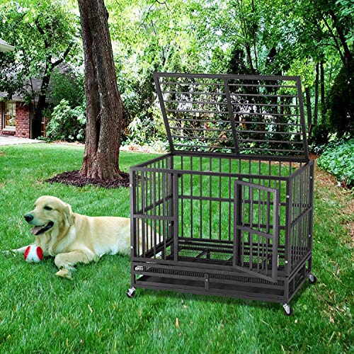 ITORI 48 inch XXL Heavy Duty Indestructible Dog Crate, Dog Cage Kennel Crate and Playpen for Training Large Dog Indoor… - Image 8