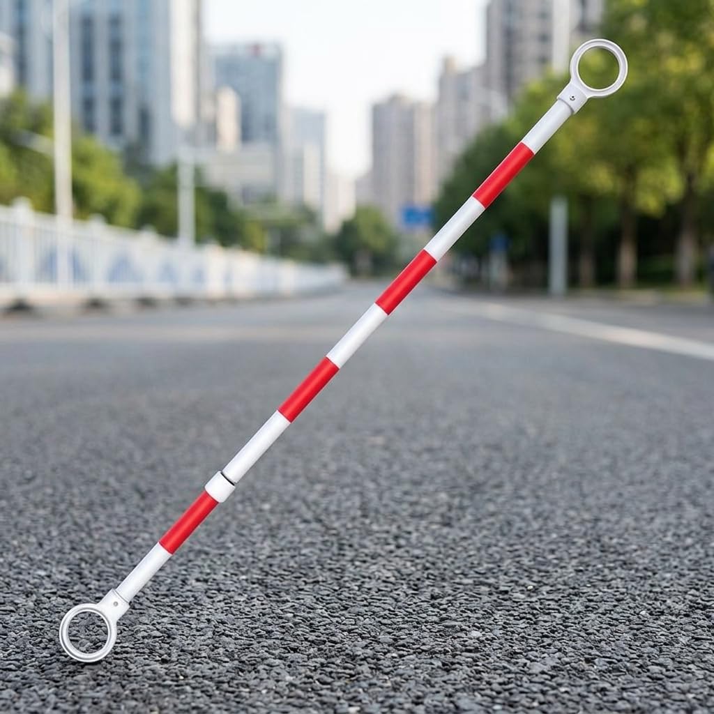 Cono de tráfico de Goma, Cono para señalización Vial con asa, Alta Visibilidad, para dviar tráfico, Barra de conexión Extensible d