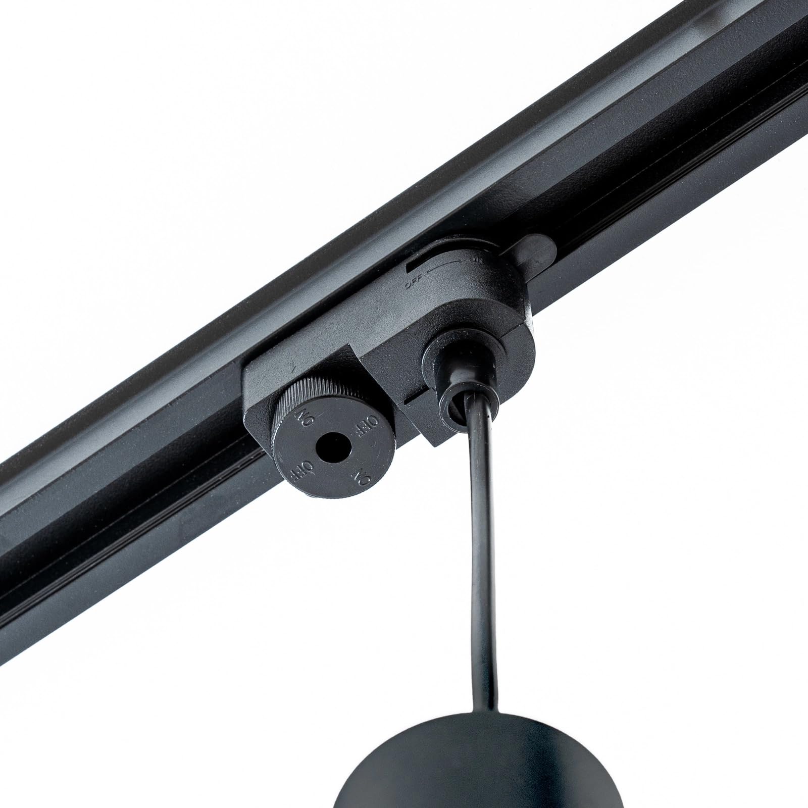 Lumiled Schienensystem Set 1 m Schwarz 3× GU10 Pendelleuchten Hängelampen Strahler Lichtschienensystem Komplettset Deckenleuchte Stromschiene erweiterbar Aluminium