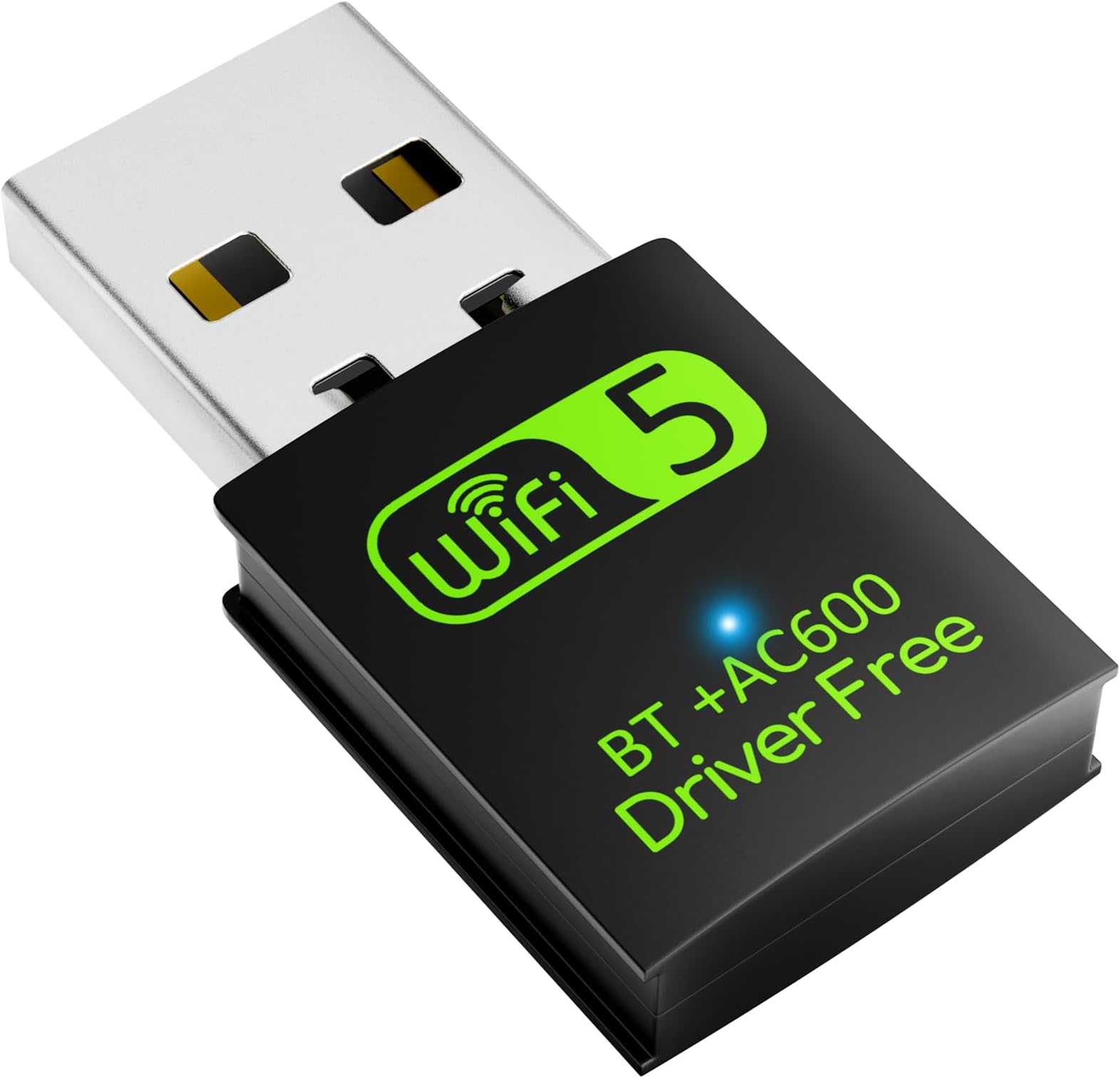 USB WiFi Bluetooth Adapter, 600Mbps Dual Band 2.4/5Ghz Wireless Network External Receiver, Mini WiFi Dongle for PC/Laptop/Desktop