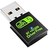 USB WiFi Bluetooth Adapter, 600Mbps Dual Band 2.4/5Ghz Wireless Network External Receiver, Mini WiFi Dongle for PC/Laptop/Desktop