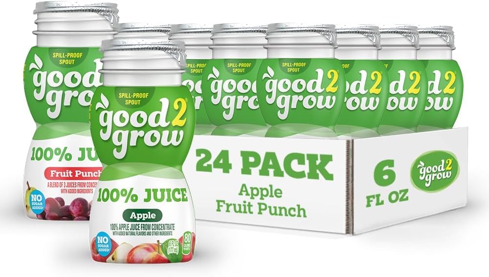 good2grow 100% Apple Juice & Fruit Punch Juice for Kids, 6 fl oz, 24 Pack