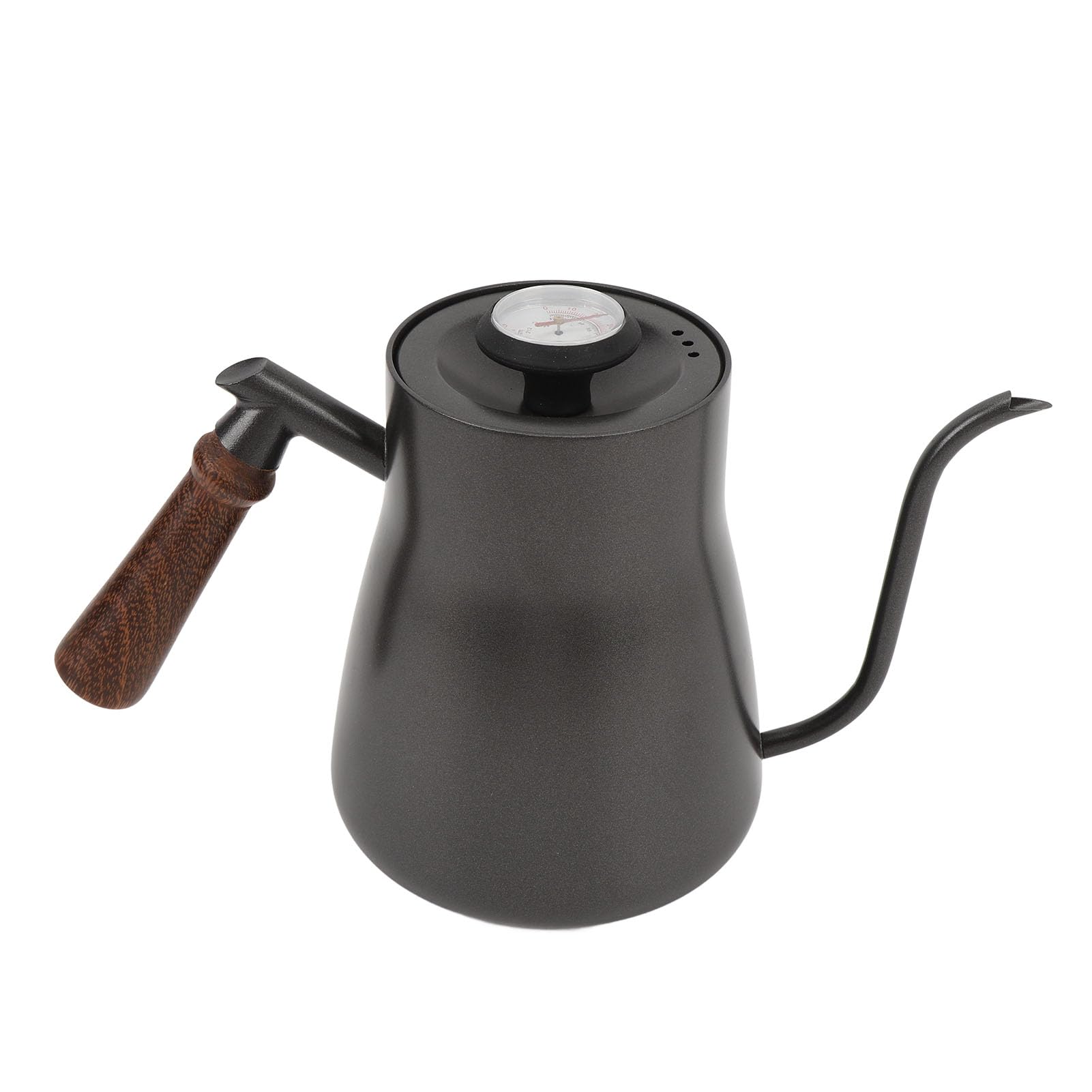 Caleta De Café De 850 Ml Con Boquilla Delgada De TermóMetro, Tetera De Cuello De Cabecera De Madero De Acero Inoxidable Para El Hogar Y La Oficina, Viajes Al Aire Libre Y Otras Act
