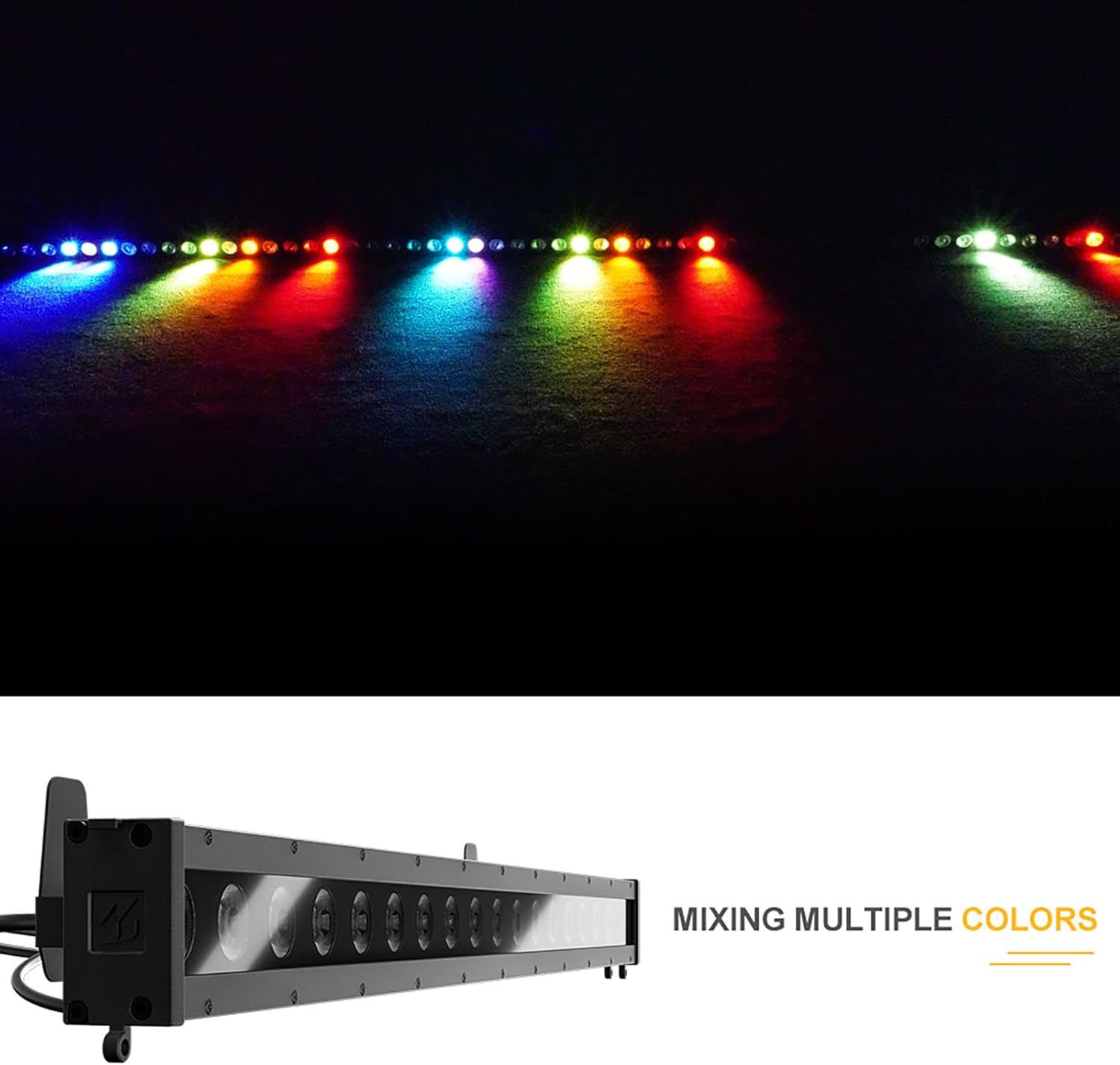 SHEHDS 18x10W Waterproof Wash Wall Light, RGBWUV 6-in-1, IP65 Waterproof, DMX512, Stage DJ Light, Strobe Effect, Aluminum Shell, for Outdoor Party, Disco, Live Show