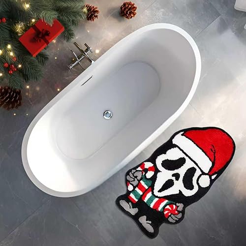 Miniatura 6 de GAGEC Tapete de Navidad con fantasma, gótico, decorativo, para entrada, para el hogar, sala de estar, tapete para puerta de piso, decoración