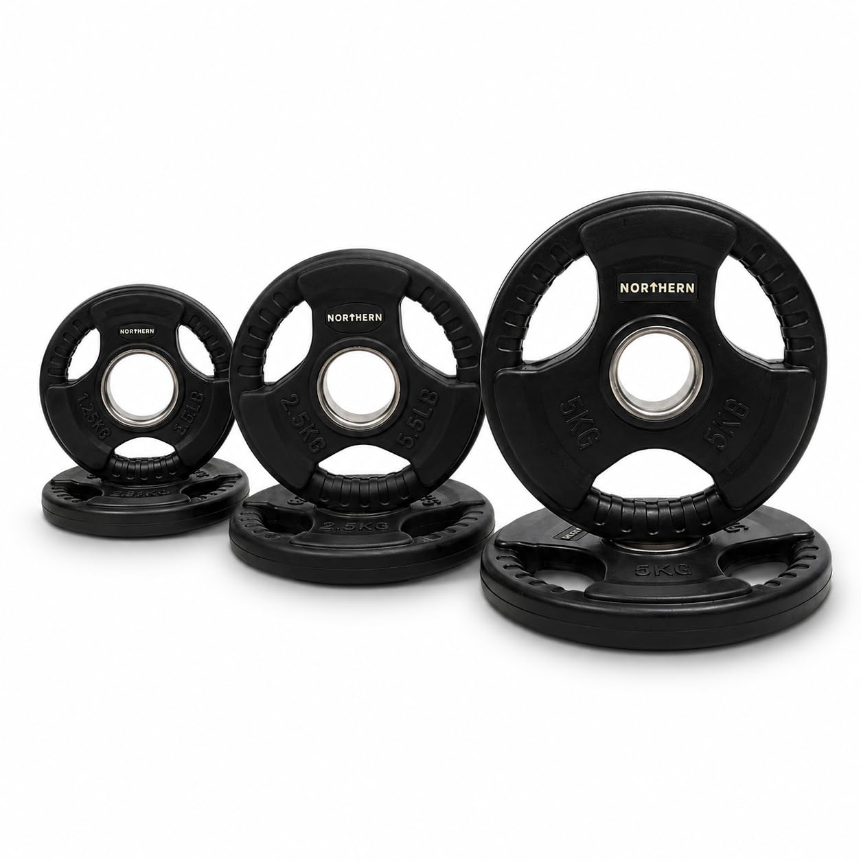 NORTHERN Tri-Grip Olympic Weight Plate Set 17.5kg - Cast Iron Plates