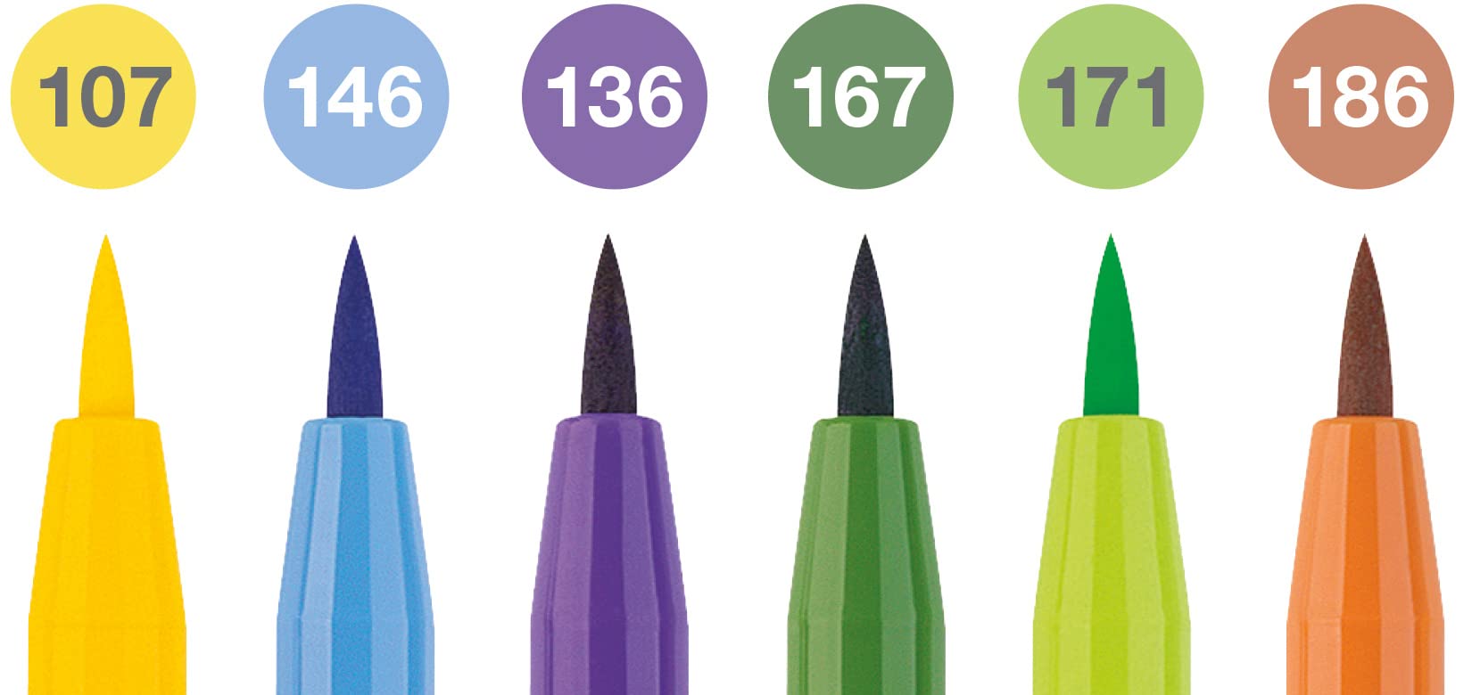 Faber-Castell Art & Graphic Pitt Artist Pen Brush India Ink Pen, Summer Vibe, Wallet Of 6, For Art, Craft, Drawing, Sketching, Home, School, University, Colouring