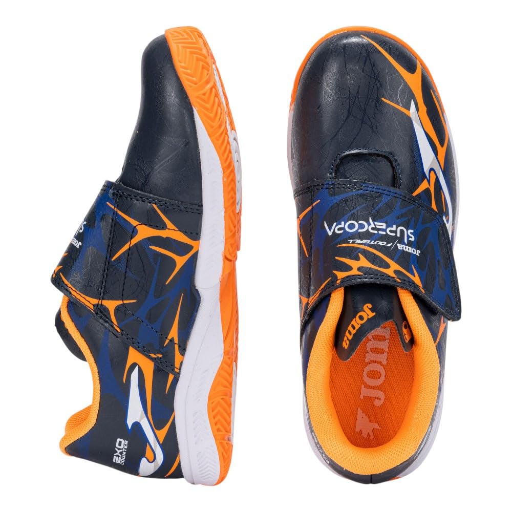 Joma Super Copa Jr 2503 Marino Naranja Flúor Indoor BotasUnisex niños
