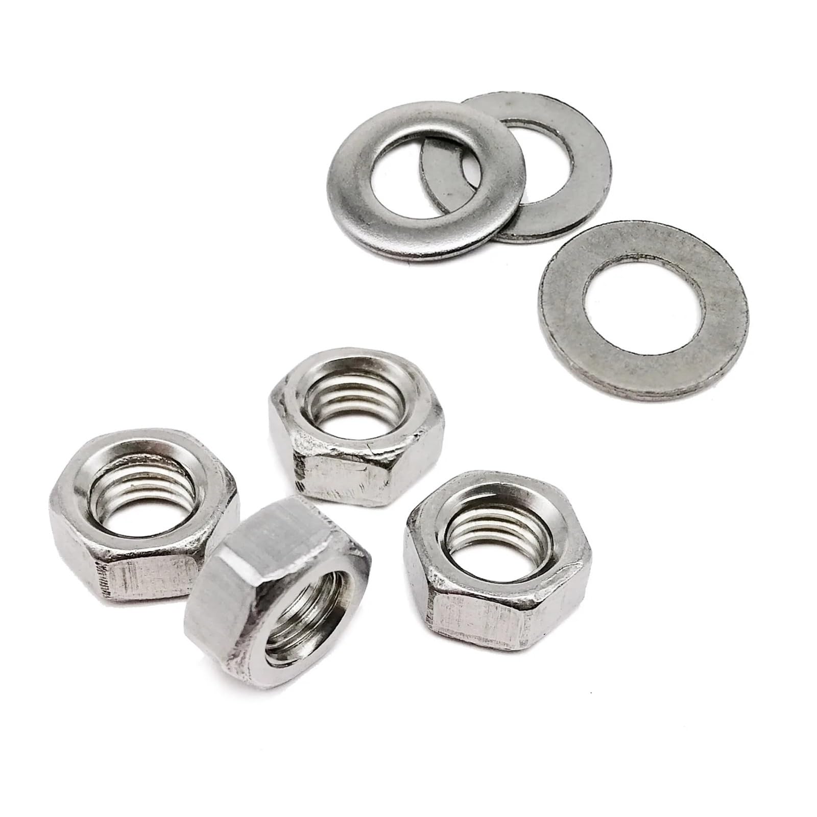 400/2100 Stück M1,6-M5 304 Edelstahl Schraubenmutter Unterlegscheiben Sortiment Kit | Robuster Edelstahl 304, runder Kopf, vielseitiges DIY-Hardware-Set(Set D 2100pcs)