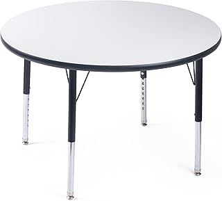 Round Activity Kids Table About 36 inch (90cm) - Height Adjustable Legs ...
