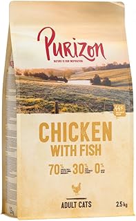 Purizon Original Adult Chicken with Fish | Dry Cat Food | Grain-Free and Protein Rich Cat Food: 70% Animal Ingredients | 2.5 kg product image