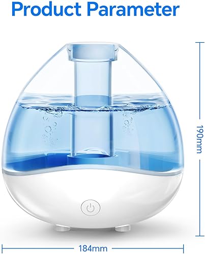 Miniatura 7 de Riofxqin Humidificadores para dormitorio, humidificadores ultrasónicos de niebla fría de 1.5L para el hogar, bebé, guardería, oficina y plantas,