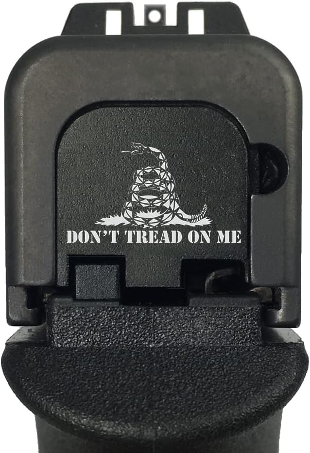 BASTION Laser Engraved Butt Plate, Rear Slide Cover Back Plate for Glock G43, G43X, and G48 9mm ONLY - Don't Tread ON ME
