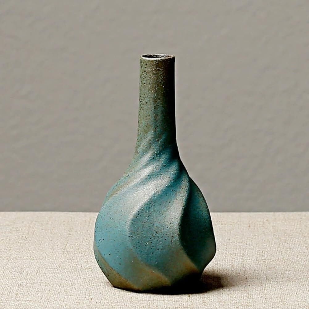 Vase ikebana en céramique pour composition florale de table - 7