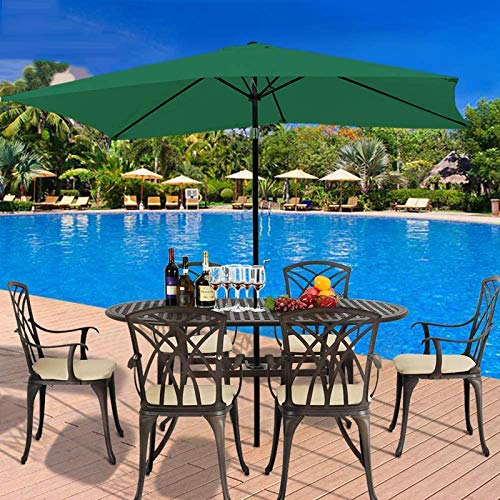 Grand parasol de marché rectangulaire structure acier renforcé - 4