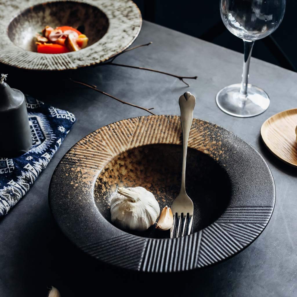 Amazon.com: ZXW 9.84inch Creative Ceramic Plate, Thick Soup Plate