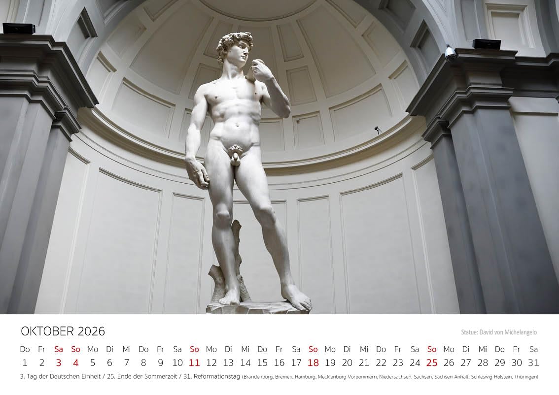Calendrier Mural Toscane 2026 Edition Seidel - Format A4 (29,7x21 Cm) - Papier 170 G/m² - Photos Florence, Sienne, Pise - Spirale Argent