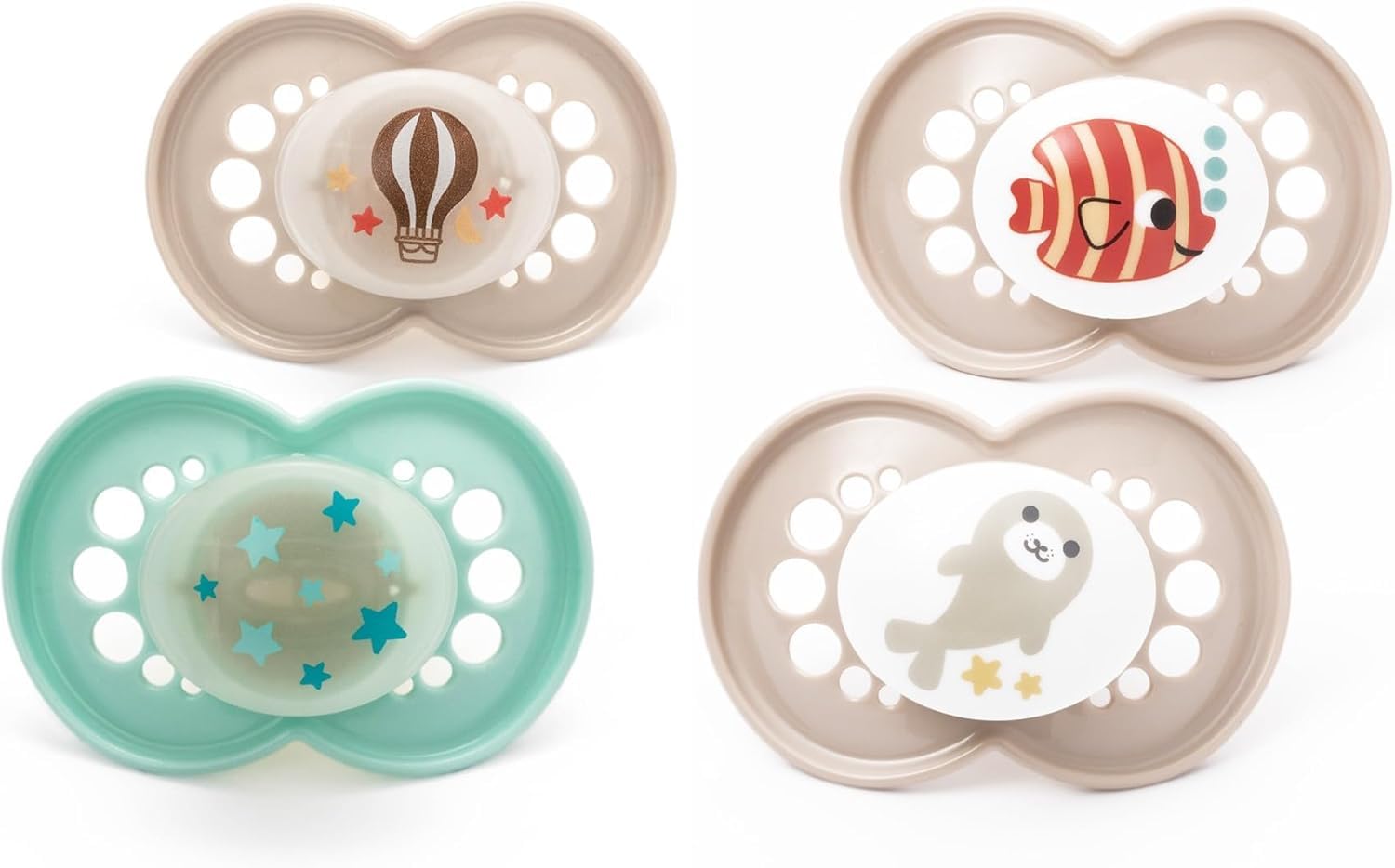 MAM Original Day & Night Soothers, Day & Night Stone, 4 Pack