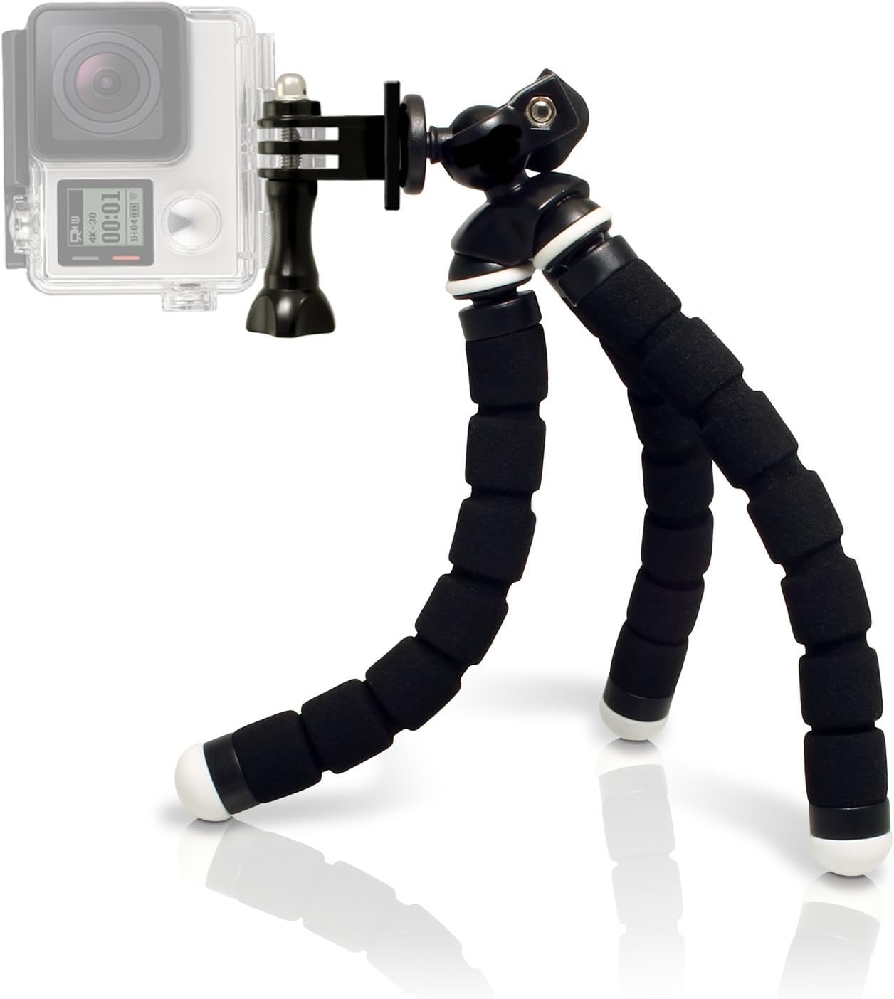 micros2u Gopro Small Flexible Octopus 2-in-1 Travel, Table Top, Portable Tripod. [Upgraded 2019 Full Metal Framework]. Suitable for Gopro Hero, Session, Compact Cameras and other Action Cameras