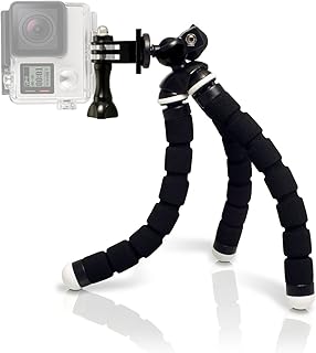 micros2u Gopro Small Flexible Octopus 2-in-1 Travel, Table Top, Portable Tripod. [Upgraded 2019 Full Metal Framework]. Suitable for Gopro Hero, Session, Compact Cameras and other Action Cameras