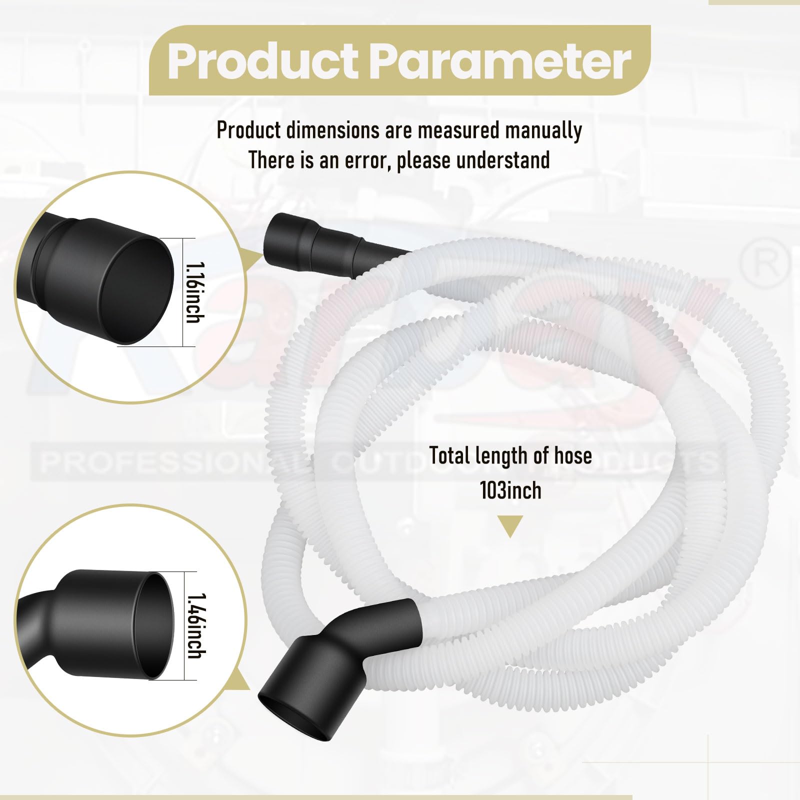 807117001 Manguera de drenaje para lavavajillas compatible con lavavajillas Frigidaire y Electrolux, reemplaza AP5806794 PS9494138