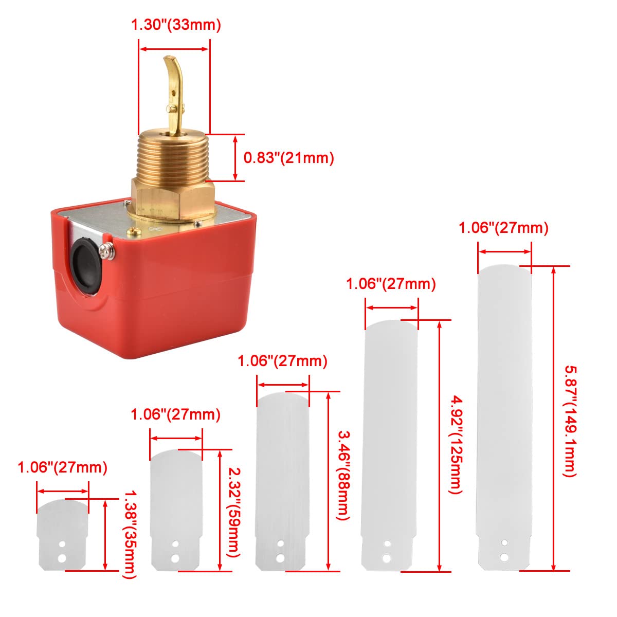 Heschen válvula de control de flujo de agua HFS-25 PT1'' SPDT 15A 250VAC sistema de enfriamiento interruptor de control de flujo de paletas de agua
