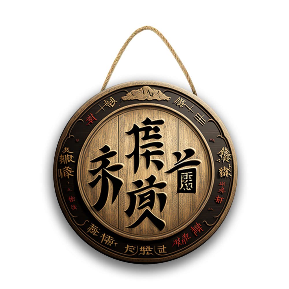 Japanese Asian Cool Different Size Wall Art Wood Sign Gifts for Wall Decor Welcome Decorative Wooden Plaque for Home Farmhouse Yard Kitchen - Rustic Door Signs Gift