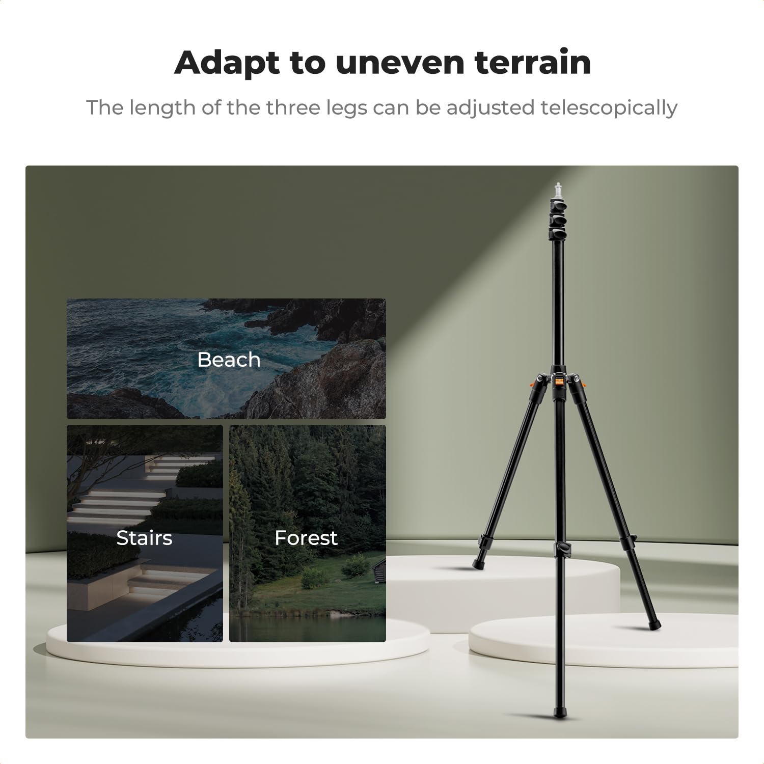 K&F CONCEPT Wysuwany stojak fotograficzny, regulowany aluminiowy statyw 2 m ze śrubą 1/10.2 cm, dwustronny przenośny statyw oświetleniowy studyjny do oświetlenia stroboskopowego / kamer internetowych