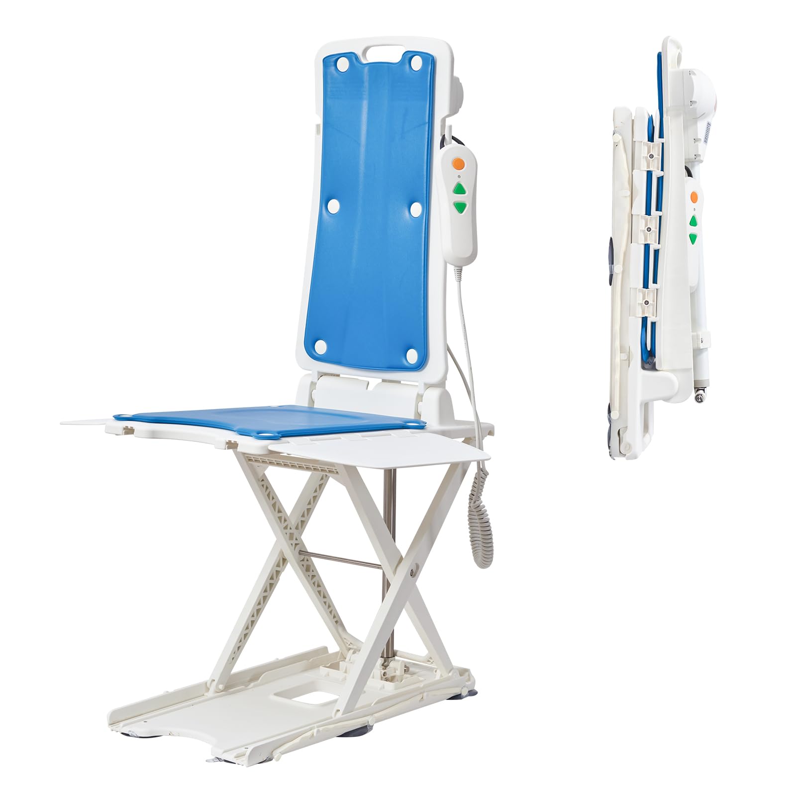 Silla elevadora eléctrica con soporte para el suelo, altura ajustable hasta 20”, capacidad de peso de 300 lbs, diseño portátil, ayuda de movilidad sencilla para que los usuarios se pongan de pie.