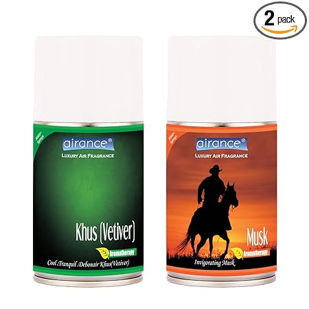 Airance Room Freshner Refill - Musk & Khus (Vetiver) - 250 ML - Pack Of Two Refills