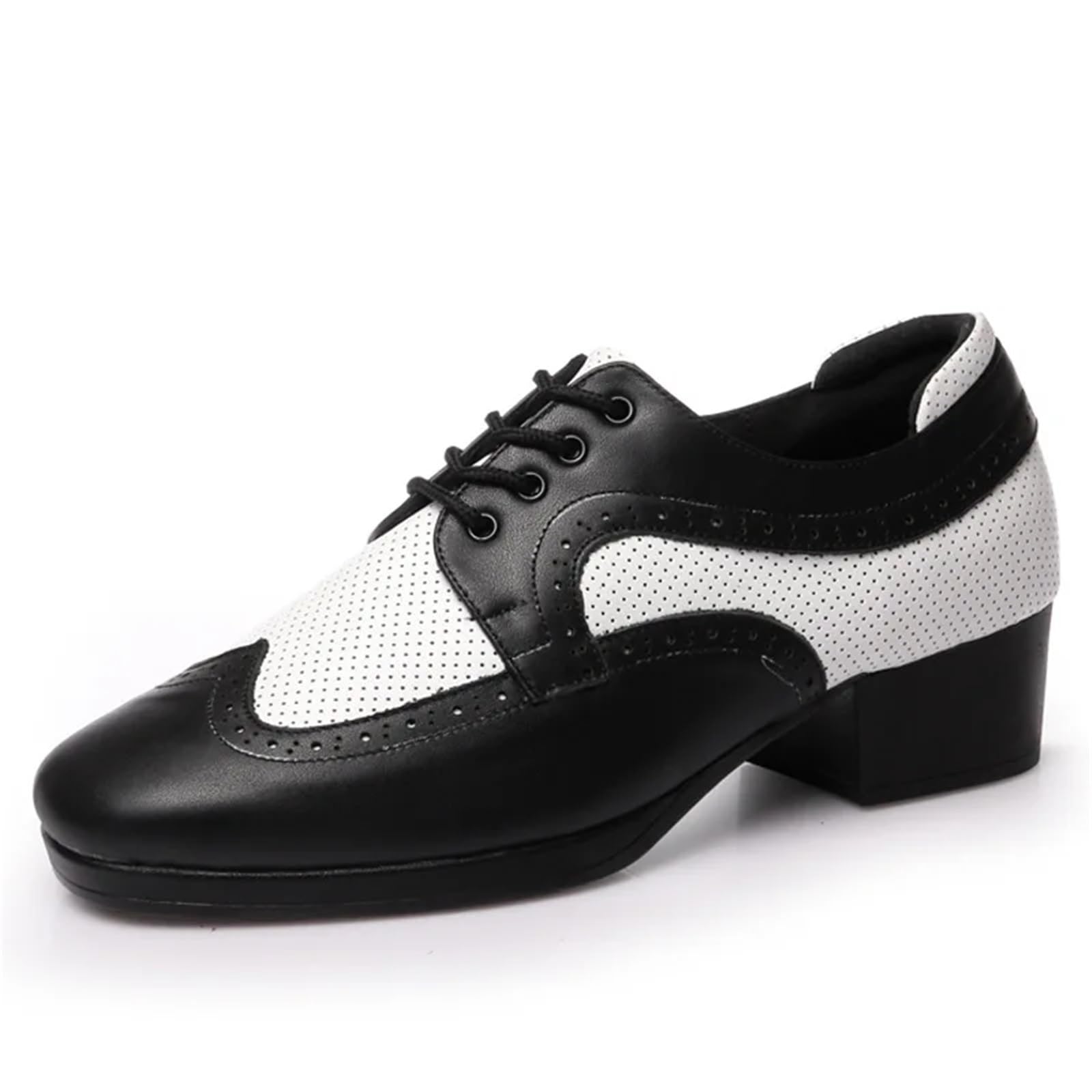 Scarpe da ballo latino americano uomo Corium tacco basso salsa tango sala 43