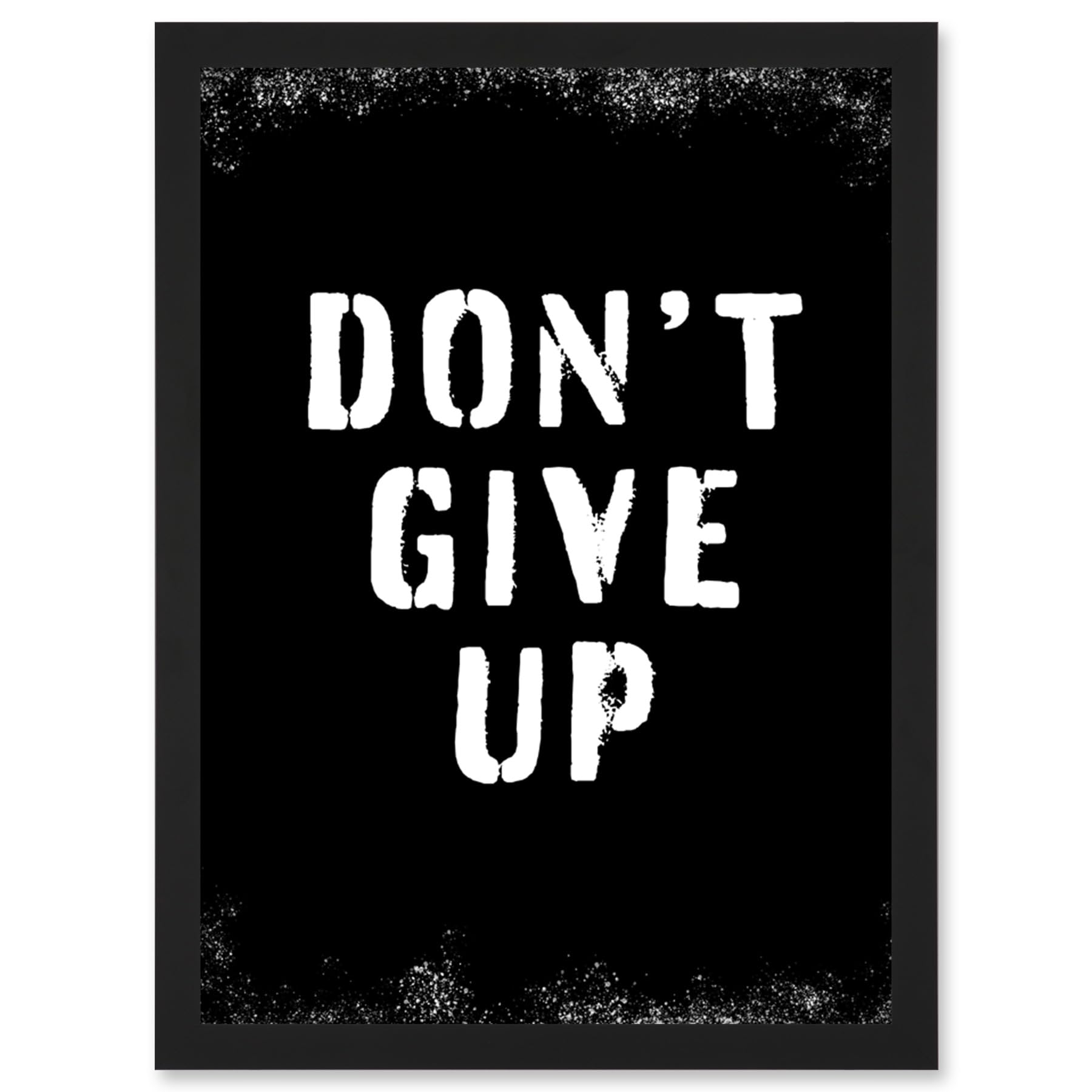 Artery8 Work Out Inspiration Don't Give Up Gym Motivation Living Room Aesthetic Artwork Framed Wall Art Print A4