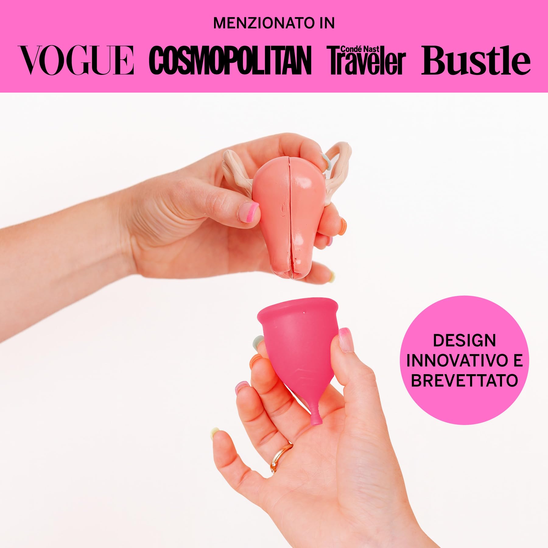 Pixie Cup - Coppetta Mestruale Morbida e Sicura Riutilizzabile - Silicone 100% di Grado Medico - Comprane Una, Ne Doniamo Una (Piccolo)