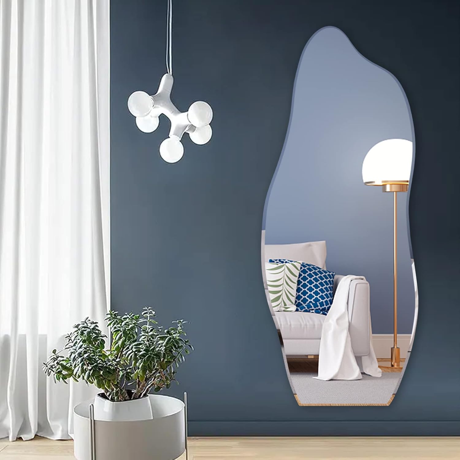 Broojo Irregular Wall Mirror Asymmetrical Accent Wall Mounted Mirror 19