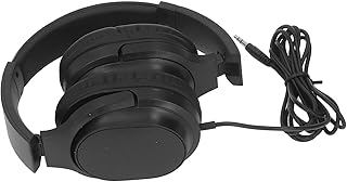 Podcast Headphones, Sound Proof Headphones Pure Sound Retractable Guitar Headphones Wired Head Phone for Recording Monitor...