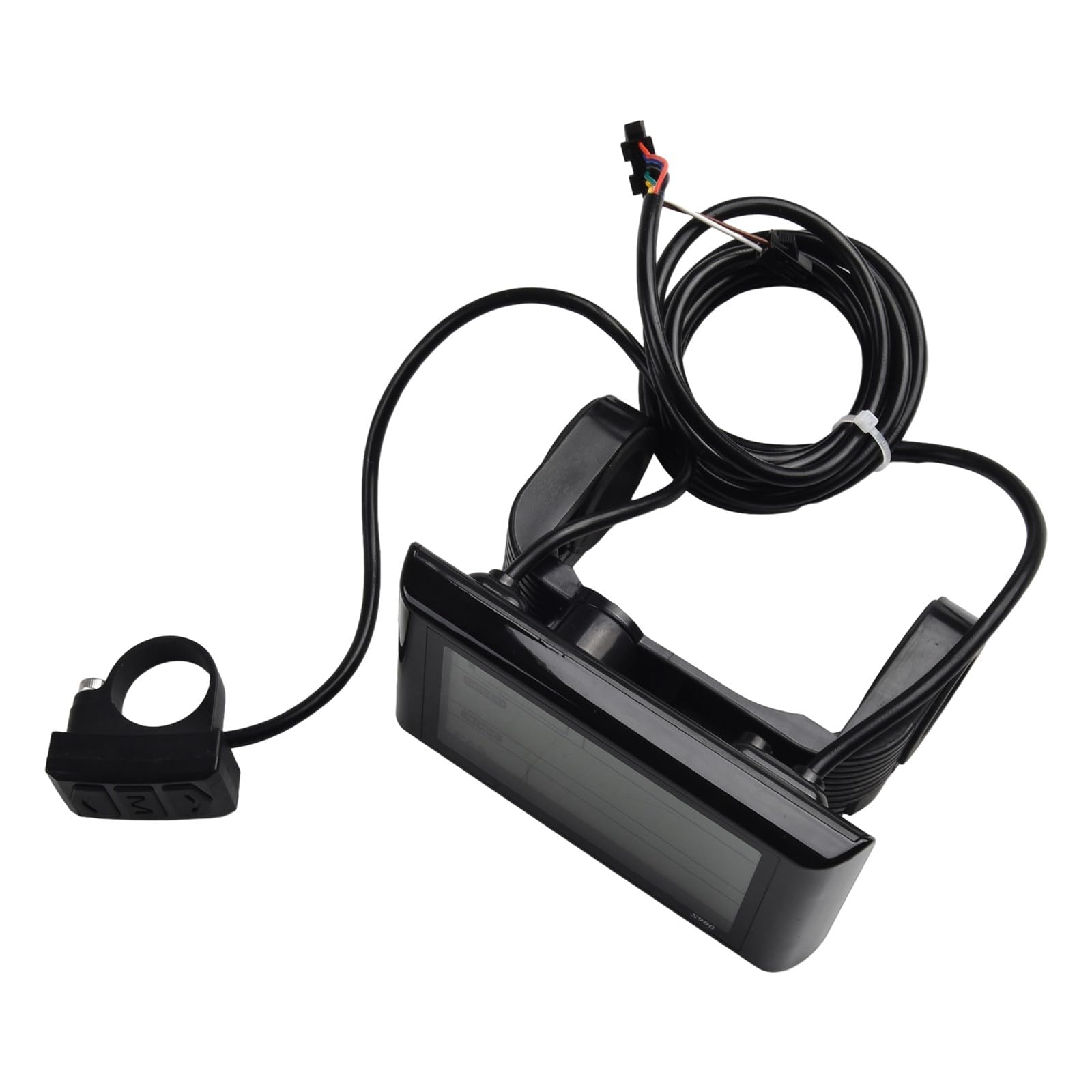 Pantalla LCD S900 para bicicleta eléctrica 24 V-72 V, velocímetro con velocidad, tiempo, potencia, temperatura, protocolo UART, compatible con manillar de 22,2 mm, cable de 180 cm, color