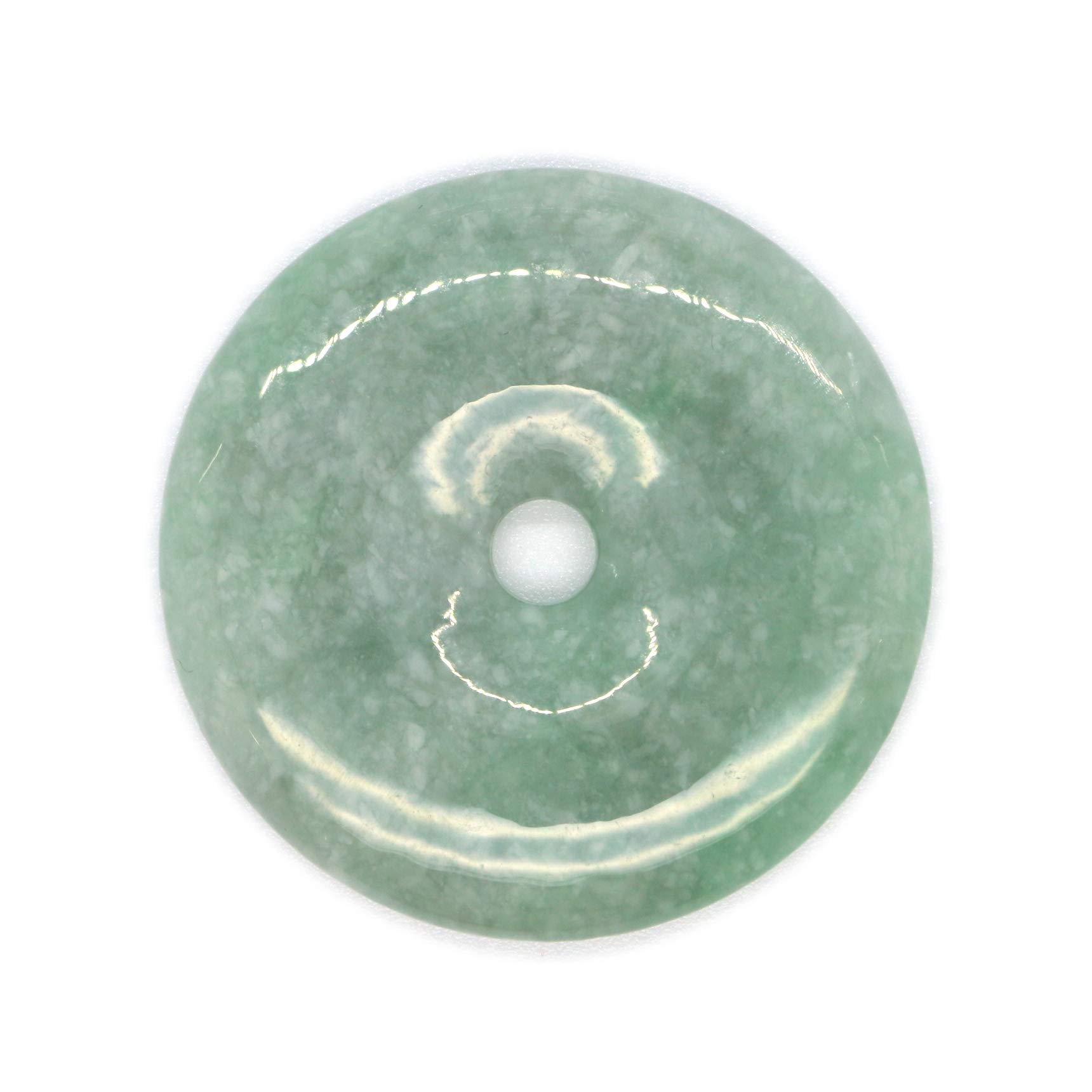 Colgante de jade tipo A de alta pureza con disco grande tallado a mano 7