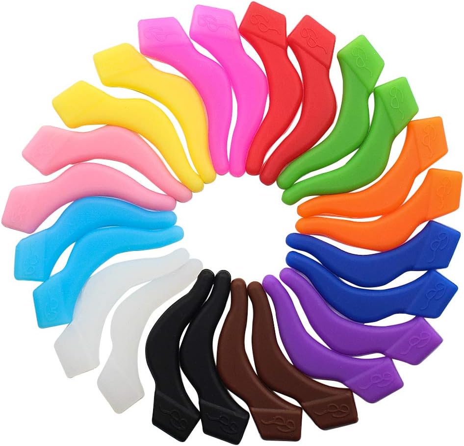 12 Pair Kids Adults Premium Grade Comfortable Silicone Anti-slip Holder for Glasses, Ear Hook, Eyeglass Temple Tip
