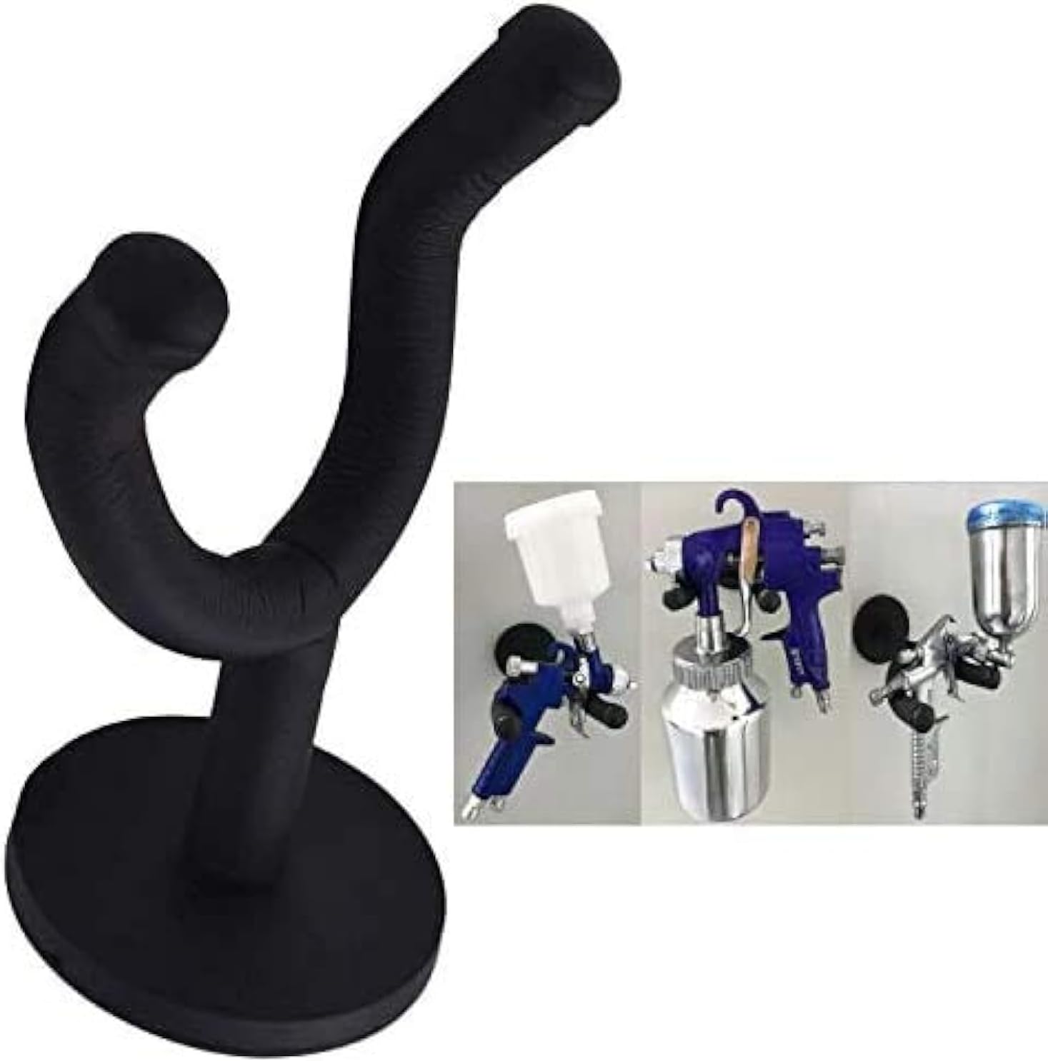 Pmsanzay Magnetic Paint Spray Gun Holder Stand Hanger - Strong Magnet - No Scratches to The Surface - No Spray Gun