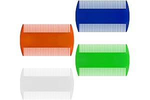 4 Pack Double Sided Pet Combs: Say Goodbye to Dandruff, Fleas, and Ticks