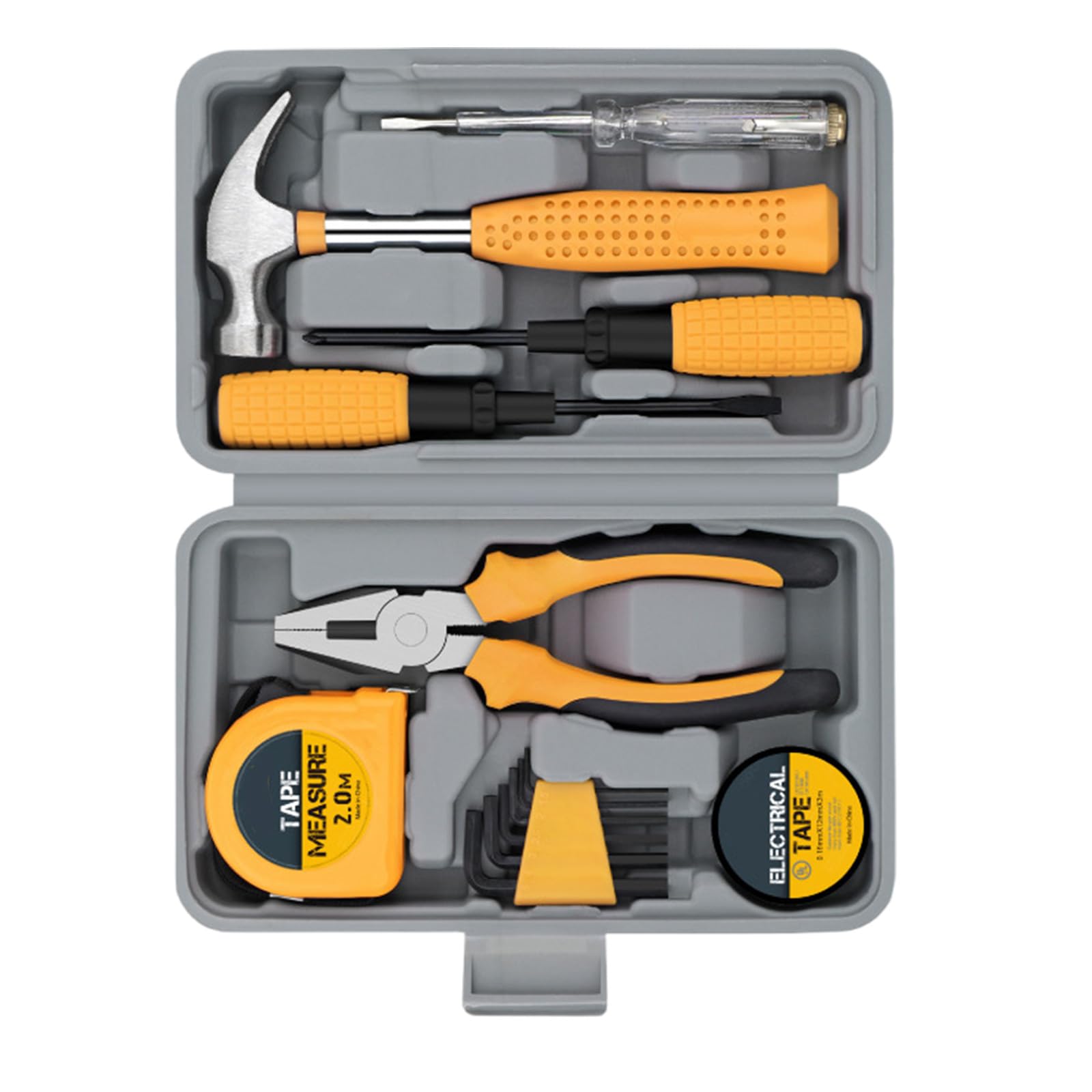 Yrohgkpn 13 Pieces Hammer Sty Home Tool Collection Hexagonal Wrench Screwdriver Pliers Compact Carry Bag Alloy Steel Essential For Everyday Repairs Hexagonal Screwdriver Pliers