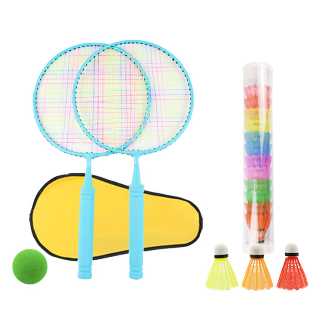 Kepae Children Outdoor Sports Racket, 2 In 1 Set of Badminton Tennis Rackets and Balls Garden Toys for Kids - Blue