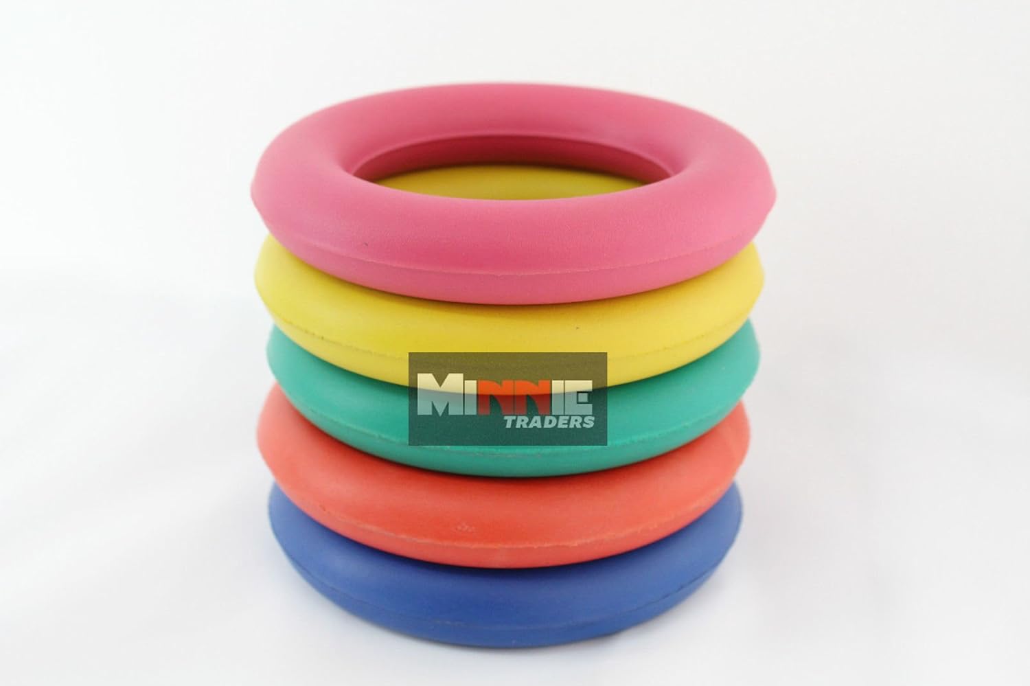 Sponge Rubber Quoits Hoop Colored Rings set of 5 Traditional Fun Play
