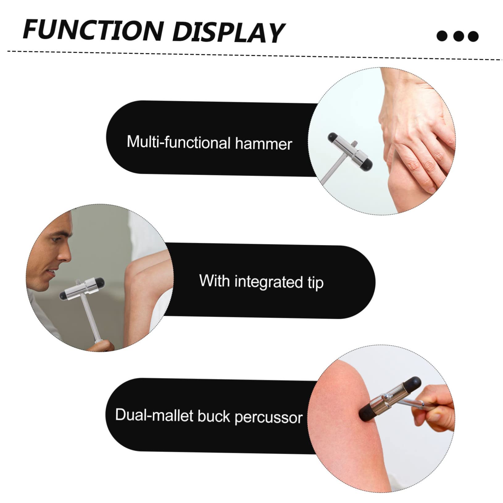 Zerodeko 4 Stck. Reflexhammer aus Multi Funktionaler Neurologischer Hammer für Präzise Reflexuntersuchungen Ergonomisches Design Einfache Handhabung für Medizinische Fachkräfte Studenten
