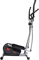 Sunny Health & Fitness Magnetic Elliptical Trainer with SunnyFit App, 8 Resistance Levels, Pulse Grips, Silent Full-Body Home Workout Machine